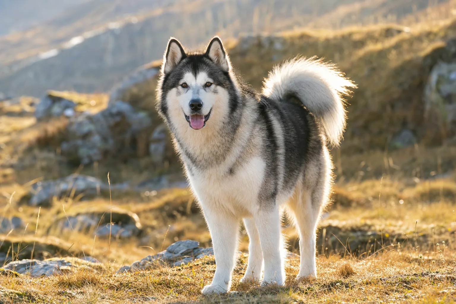 Husky d'Alaska (robe toutes robes admises) adulte en extérieur