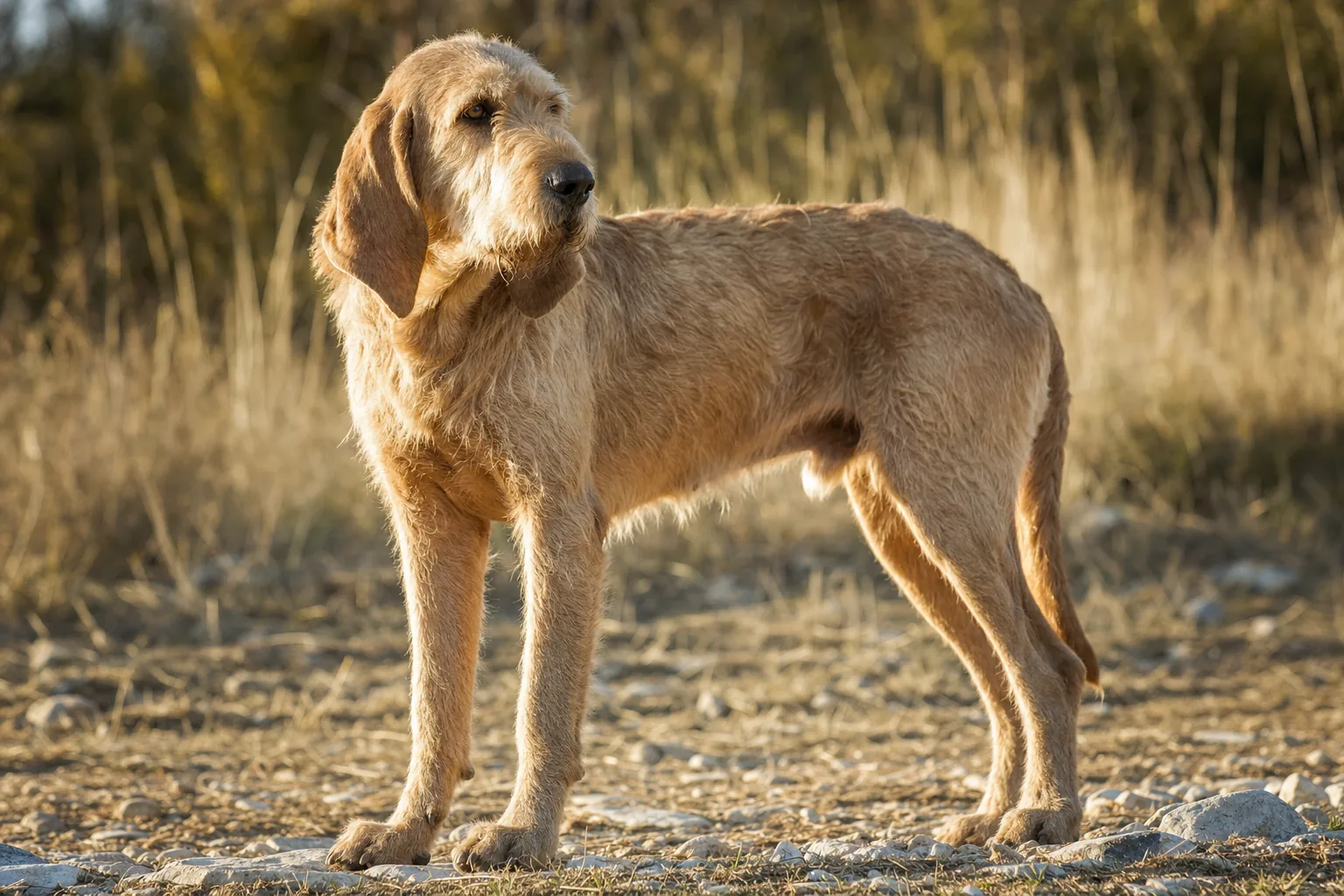 Chien Courant de Bosnie à Poil Dur (robe froment) adulte en extérieur