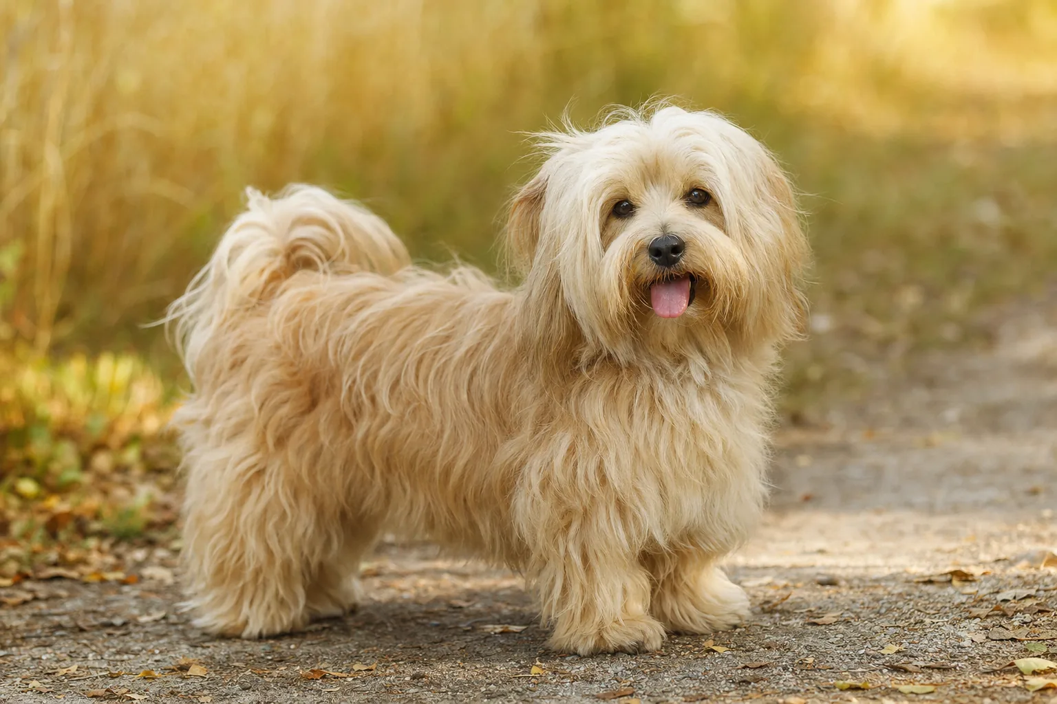 Bichon Havanais (robe fauve) adulte en extérieur
