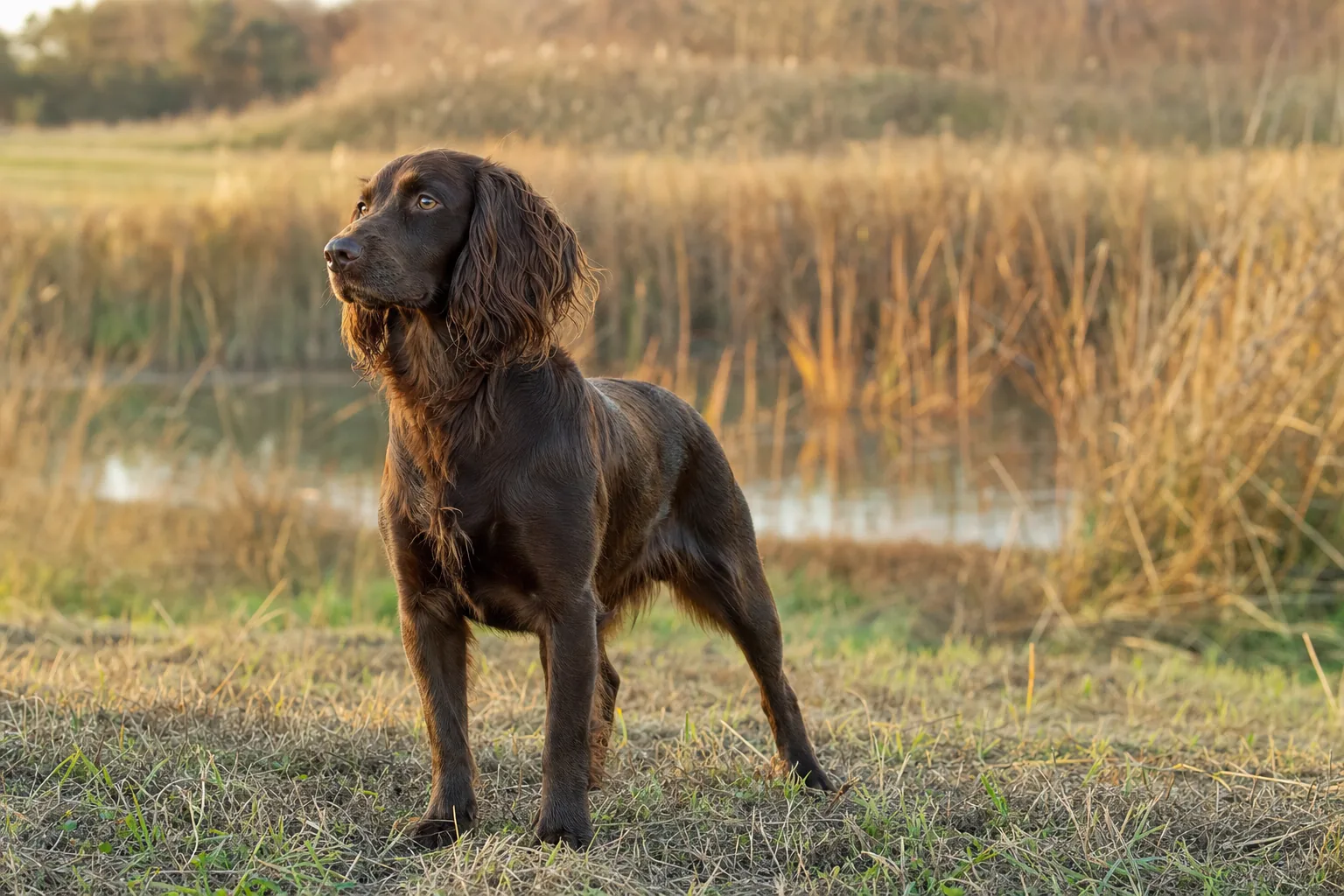 Boykin Spaniel (robe marron (foie)) adulte en extérieur