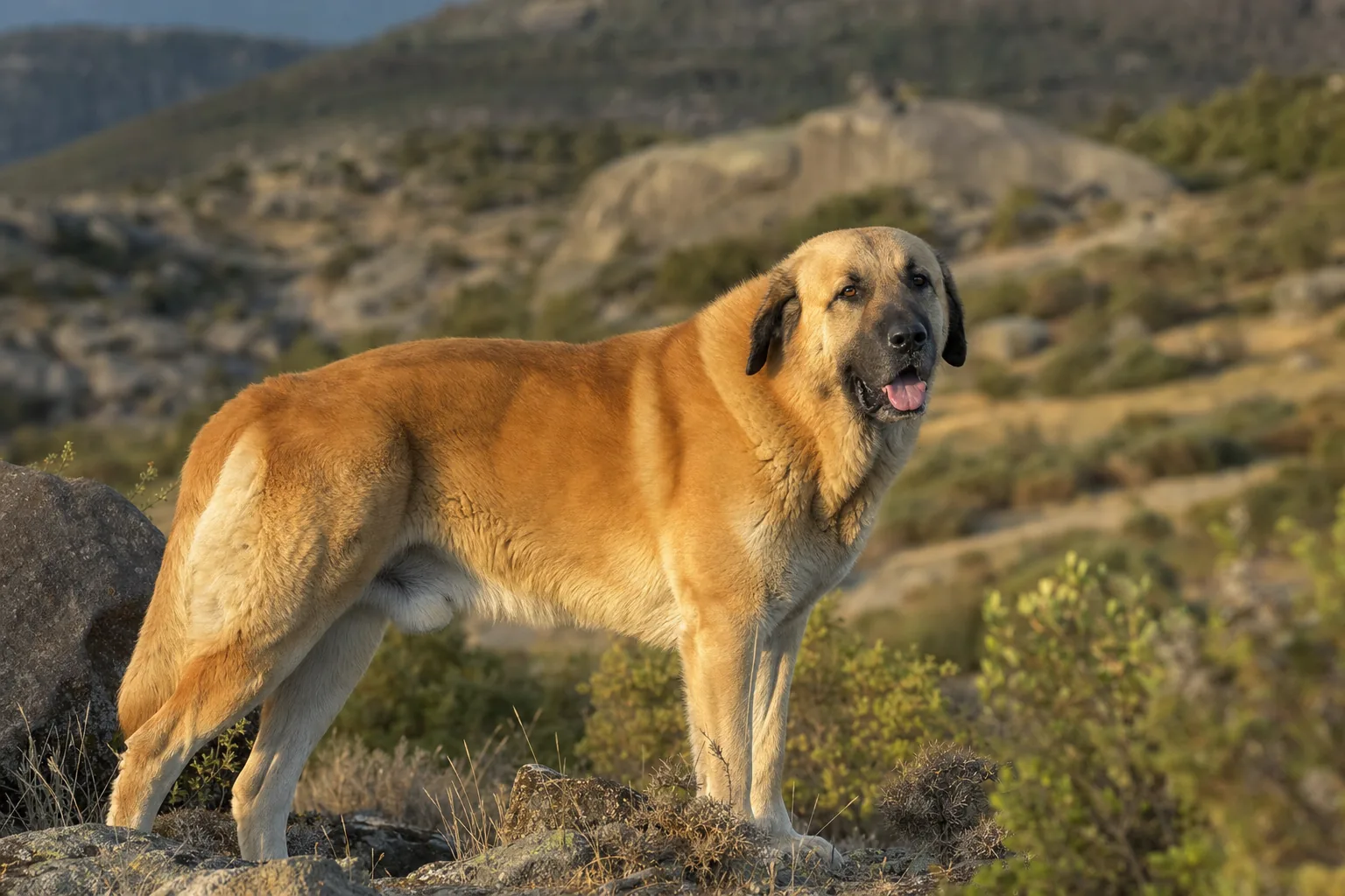 Chien de la Serra da Estrela (robe fauve) adulte en extérieur