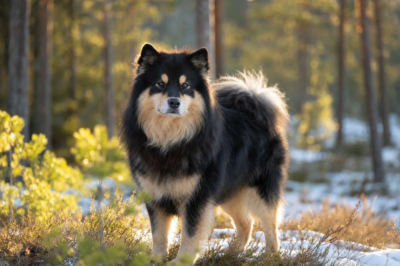 Chien Finnois de Laponie (robe toutes couleurs admises) adulte en extérieur