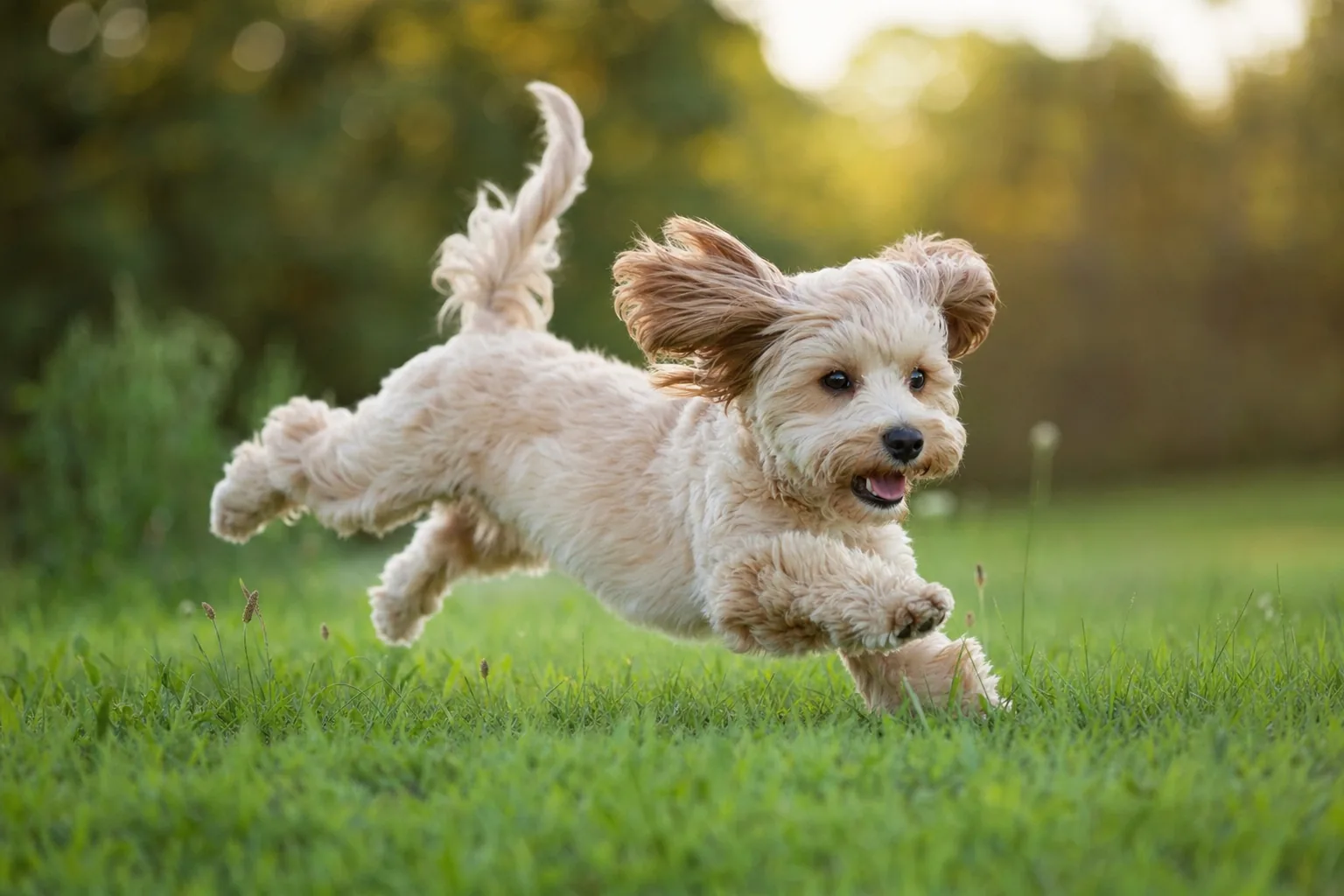 Petit chien courant avec une patte arrière relevée