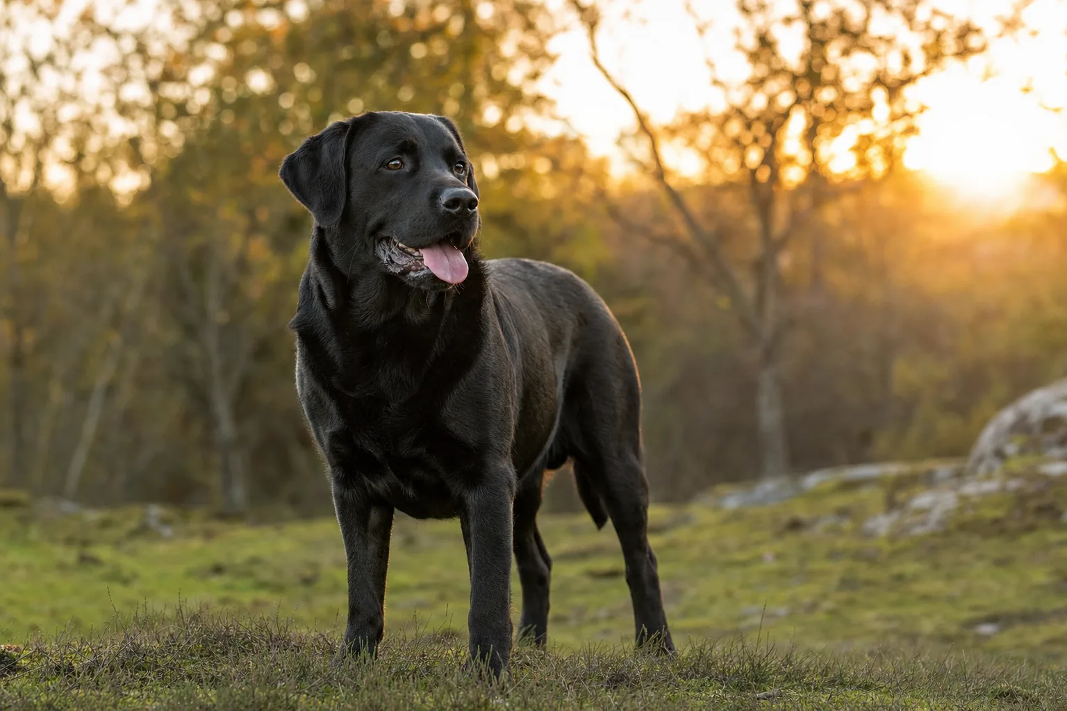 Labernese (robe noir) adulte en extérieur