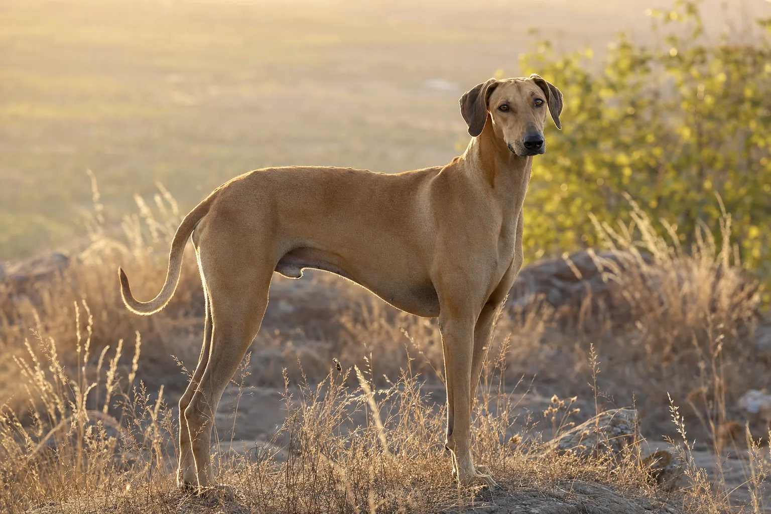 Mudhol Hound (robe fauve) adulte en extérieur