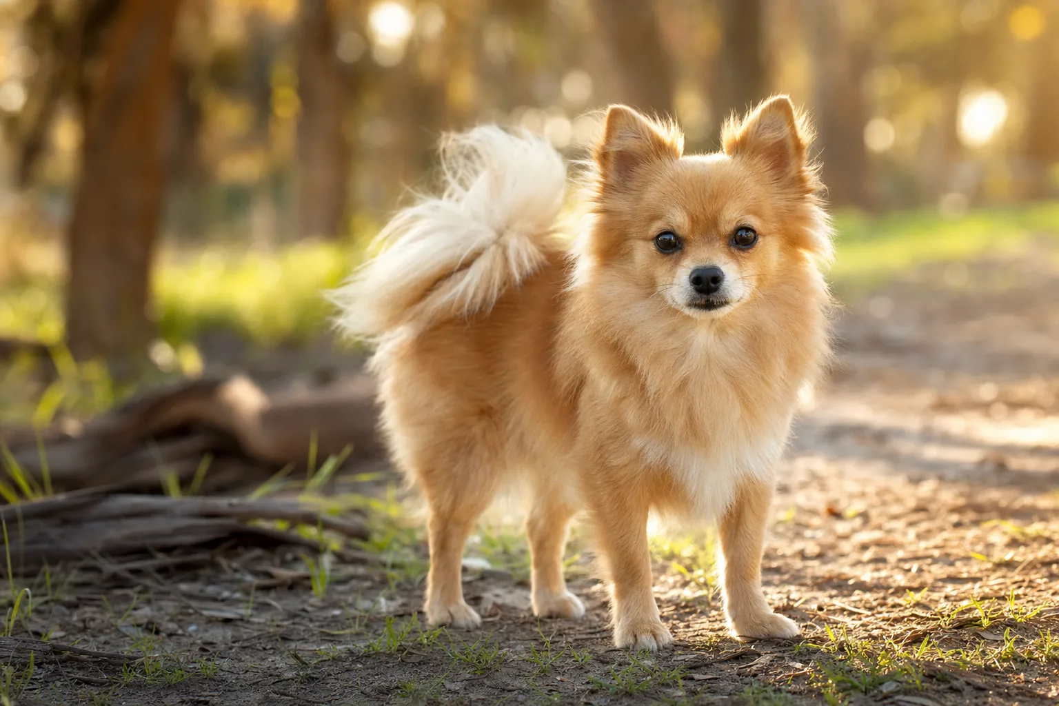 Pomchi (robe fauve) adulte en extérieur