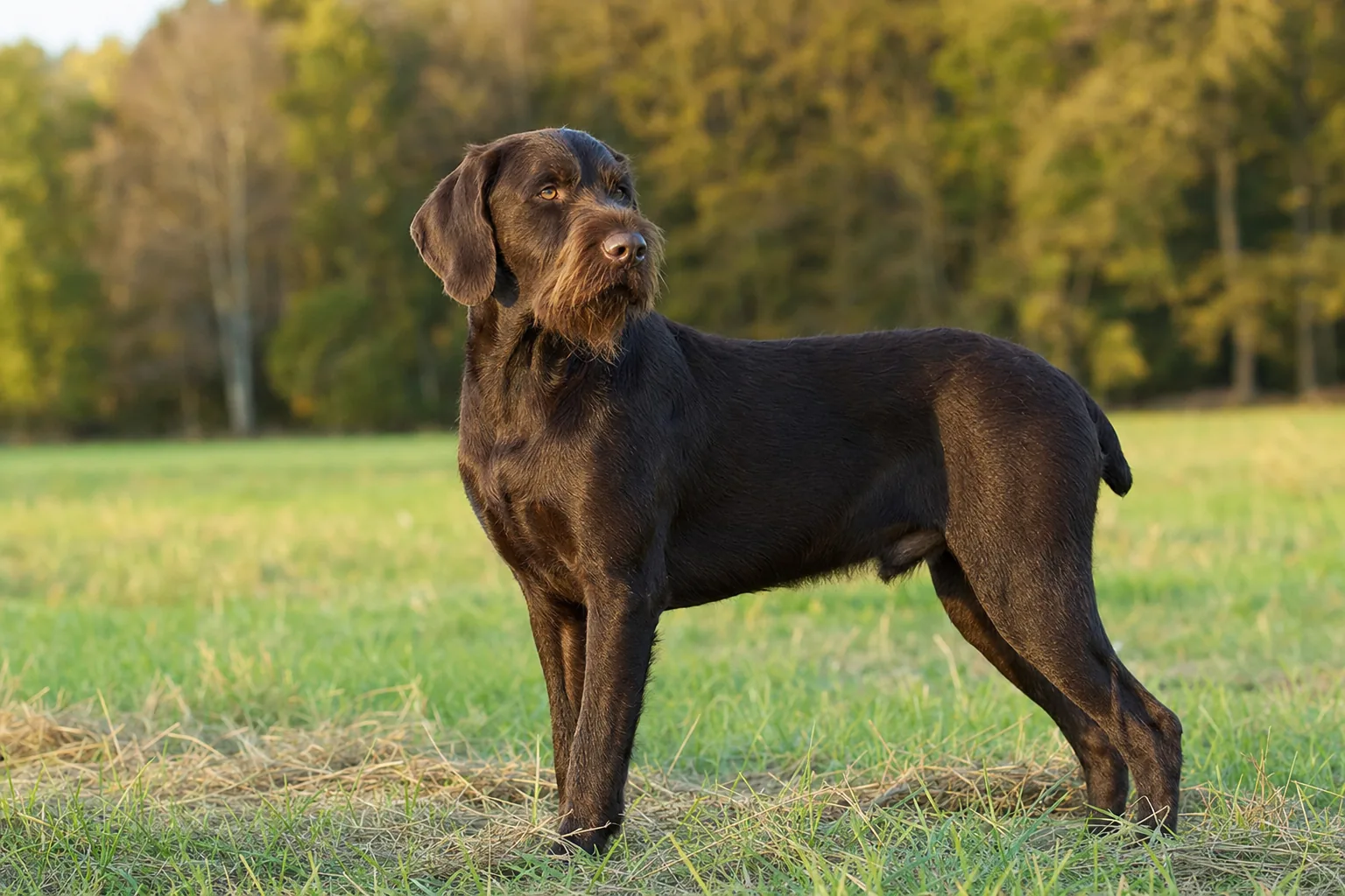 Pudelpointer (robe marron (foie)) adulte en extérieur