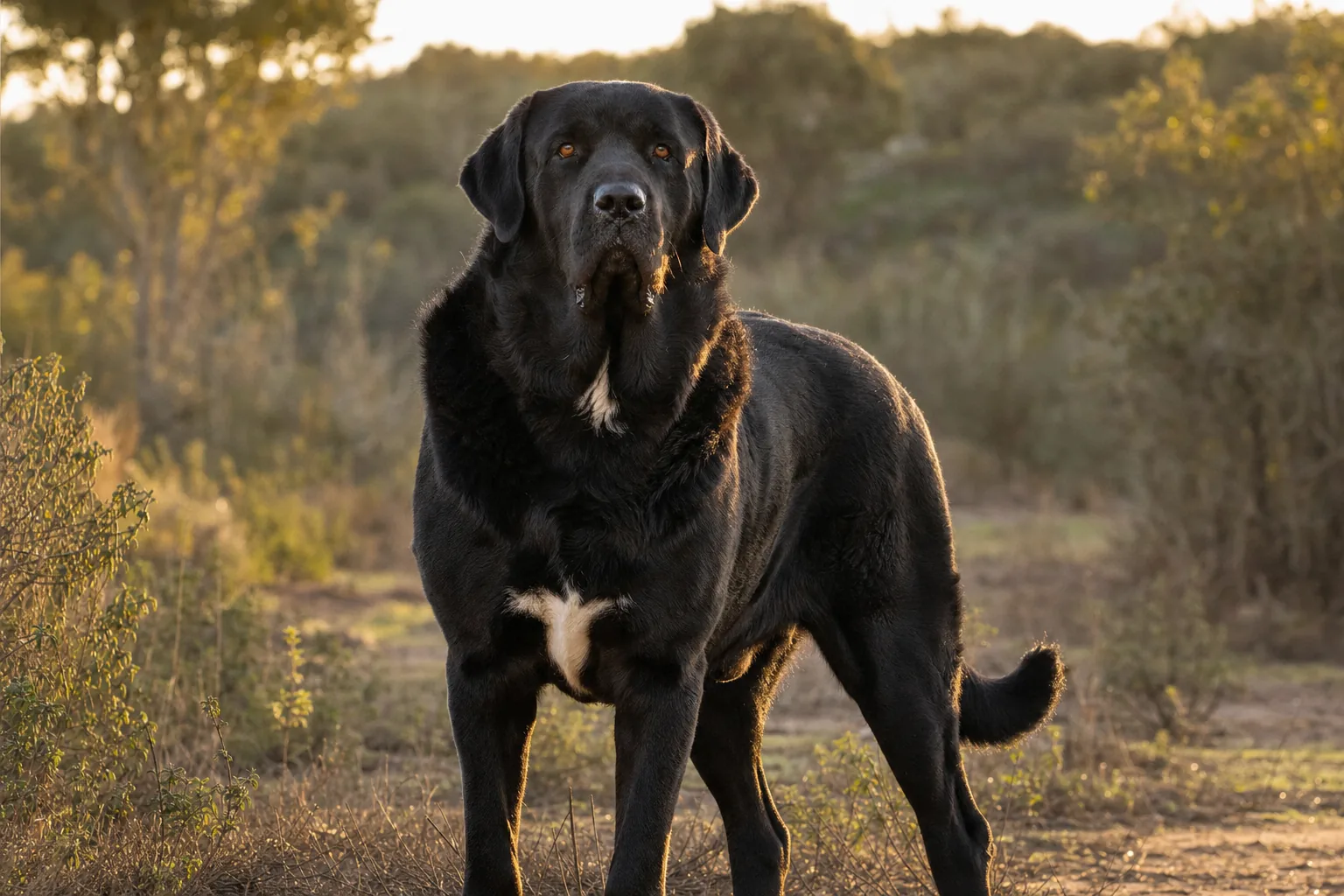 Rafeiro de l'Alentejo (robe noir) adulte en extérieur