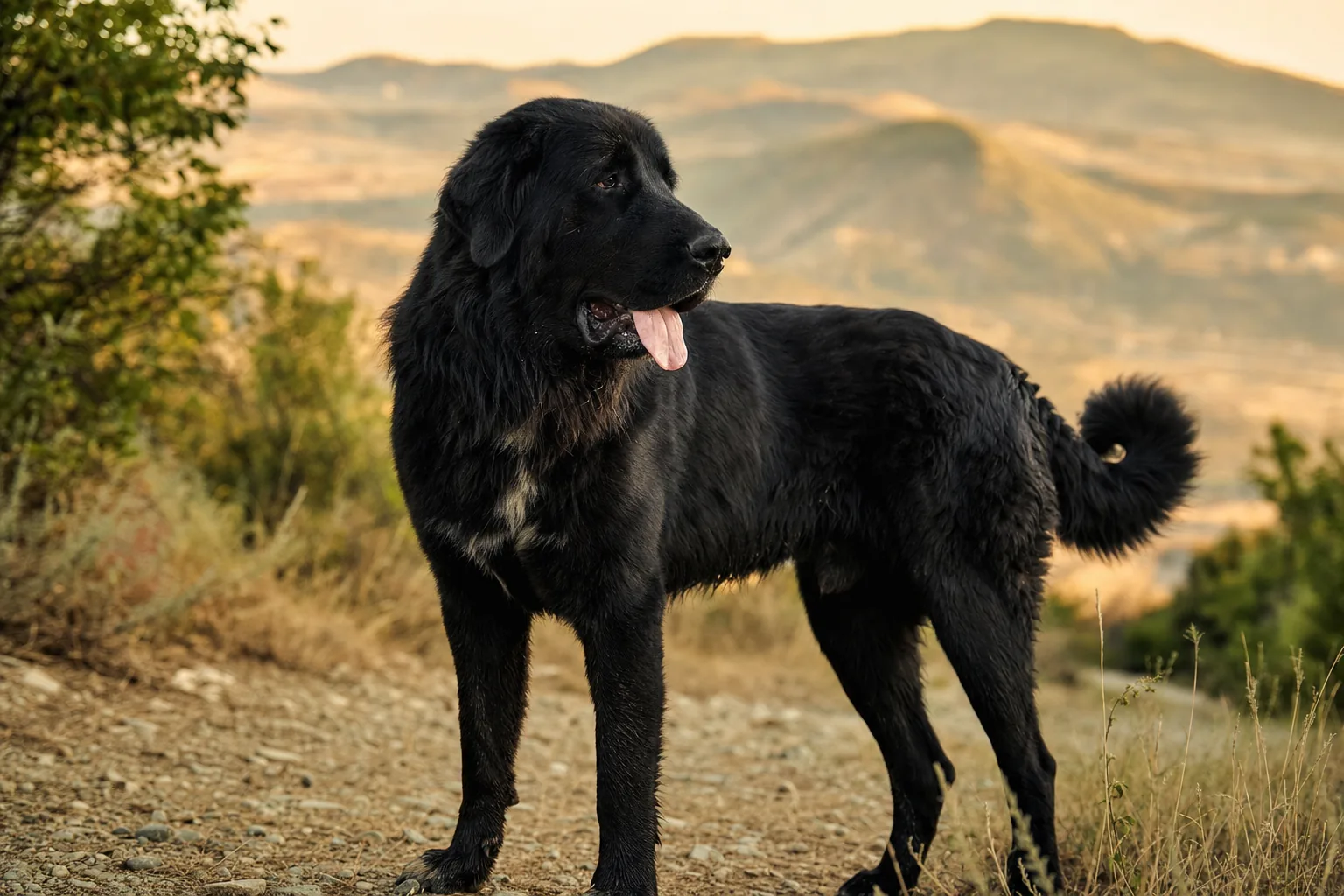 Chien de Sarab (robe noir) adulte en extérieur